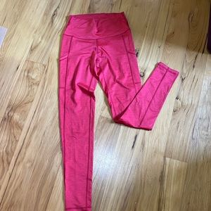 Aerie Red Leggings with pockets